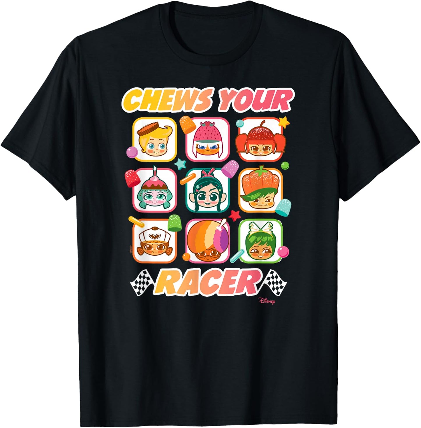 Wreck It Ralph - Sugar Rush Chews Your Racer T-Shirt - T-Shirt | Black