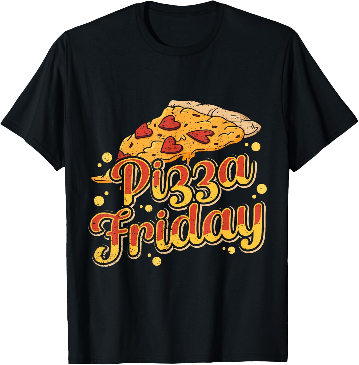 Pizza Friday Funny Food T-Shirt - T-Shirt | Black