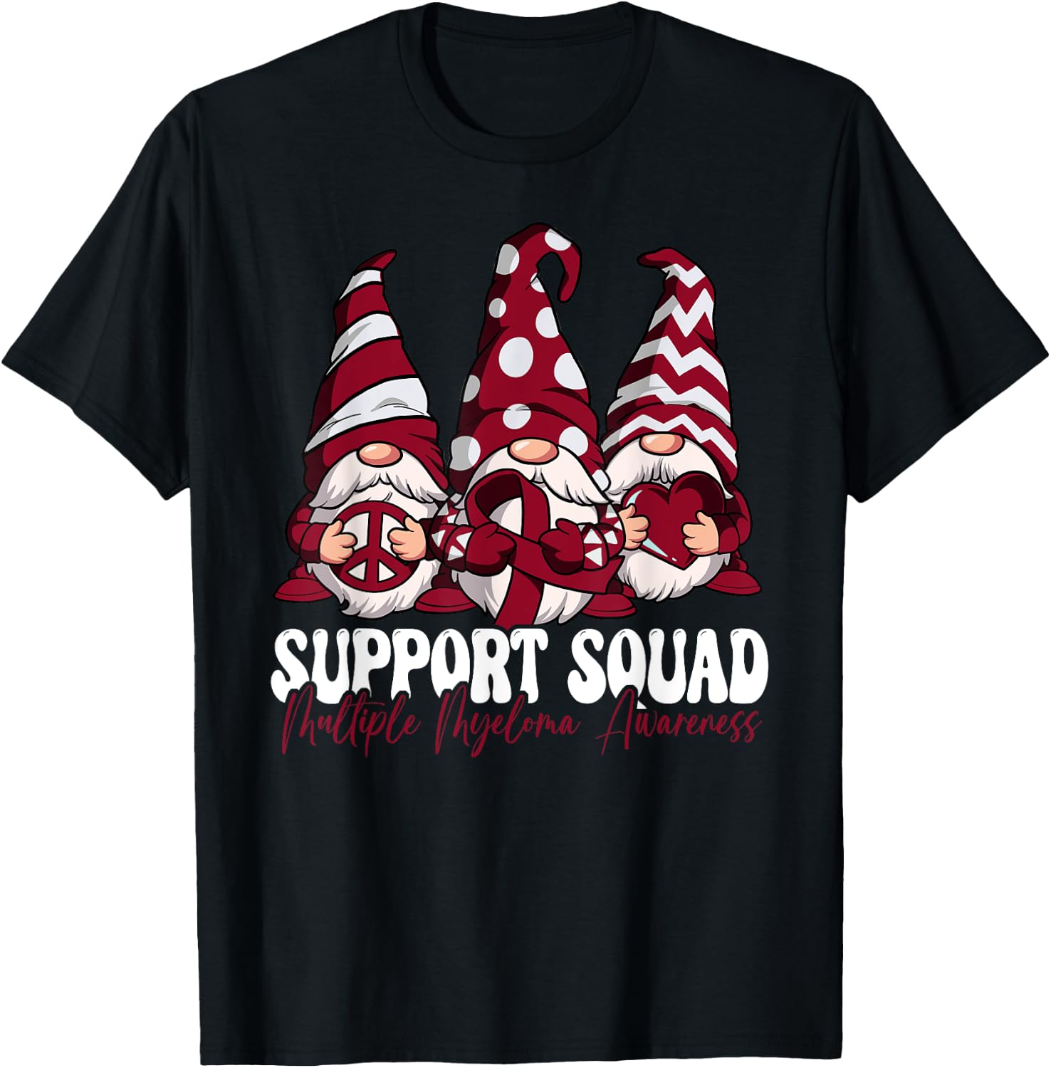 Support Squad Multiple Myeloma Awareness T-Shirt - T-Shirt | Black