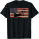 C-2 Greyhound Cargo Plane Vintage American Flag T-Shirt - T-Shirt | Black