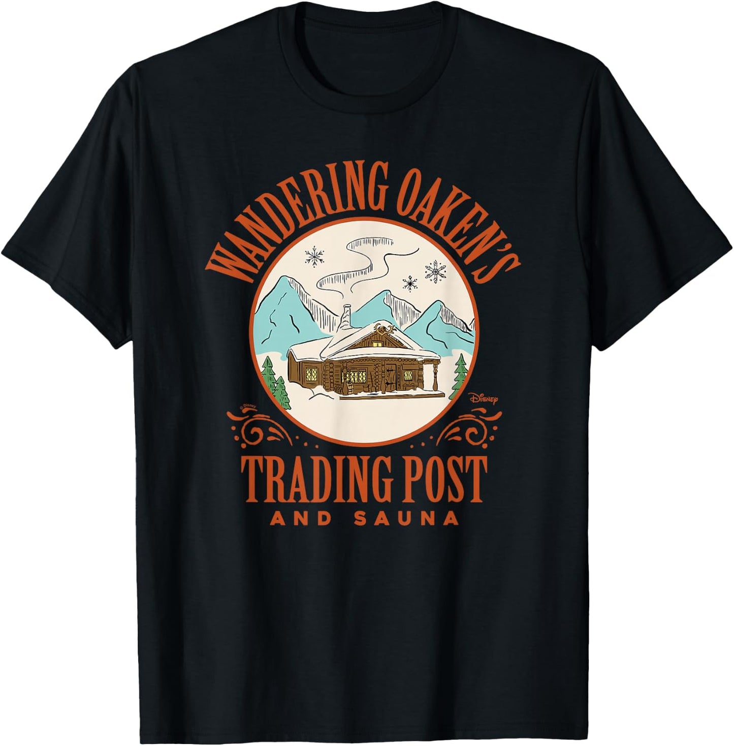 Frozen - Wandering Oaken's Trading Post & Sauna T-Shirt - T-Shirt | Black