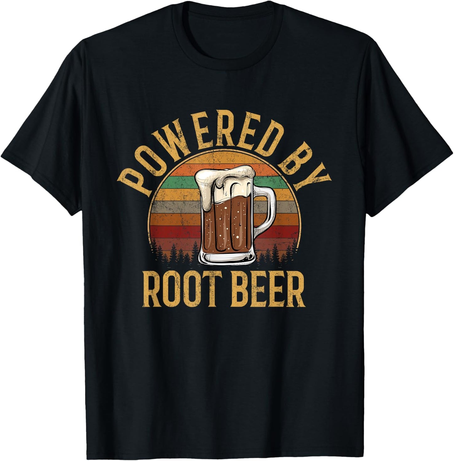 Powered by root beer, root beer T-Shirt - T-Shirt | Black