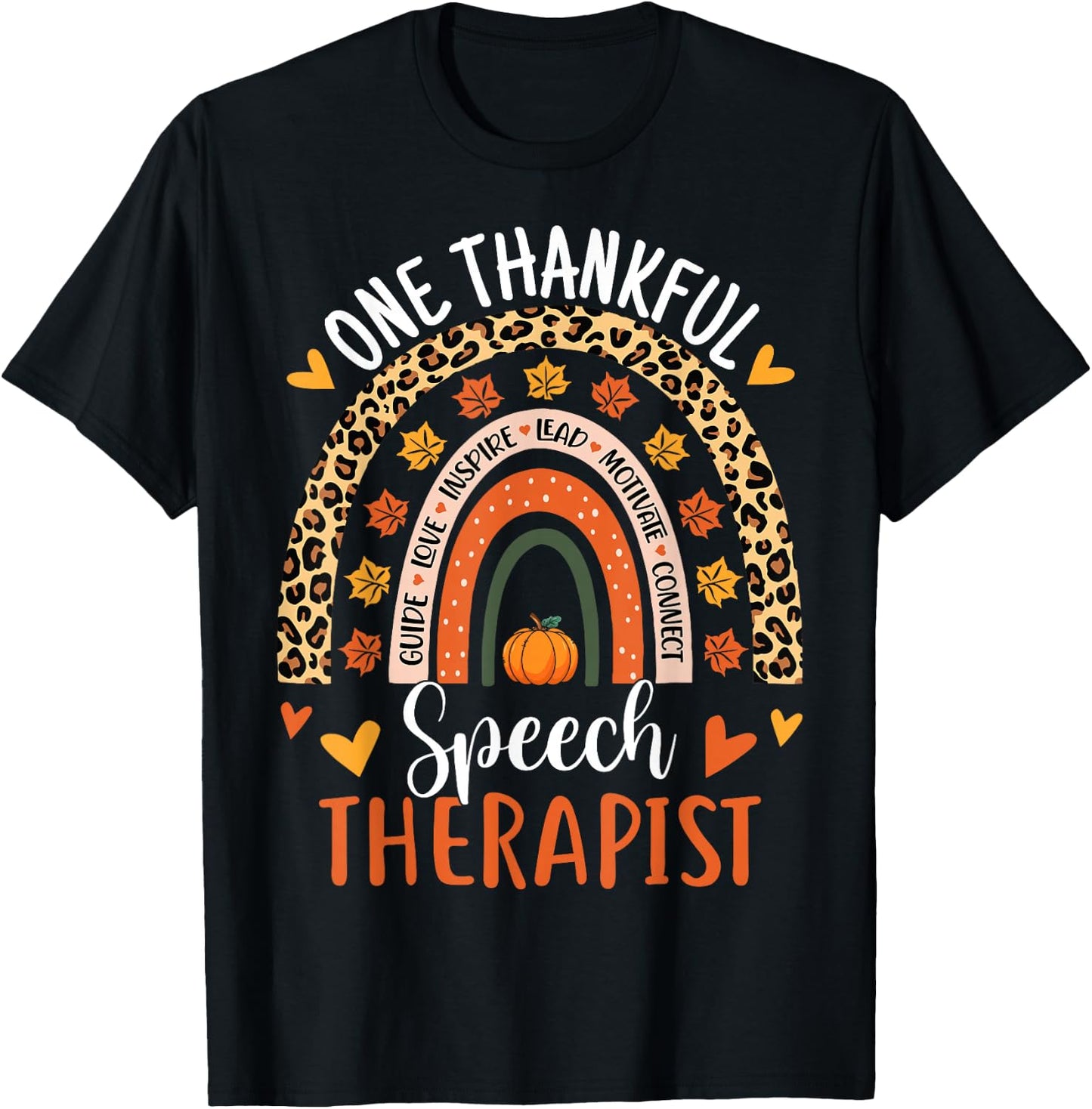 Thankful Speech Therapist Thanksgiving SLP Speech Therapy T-Shirt - T-Shirt | Black