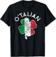 O' Talian Italy Flag Lucky Clover St. Patrick's Day Distress T-Shirt - T-Shirt | Black
