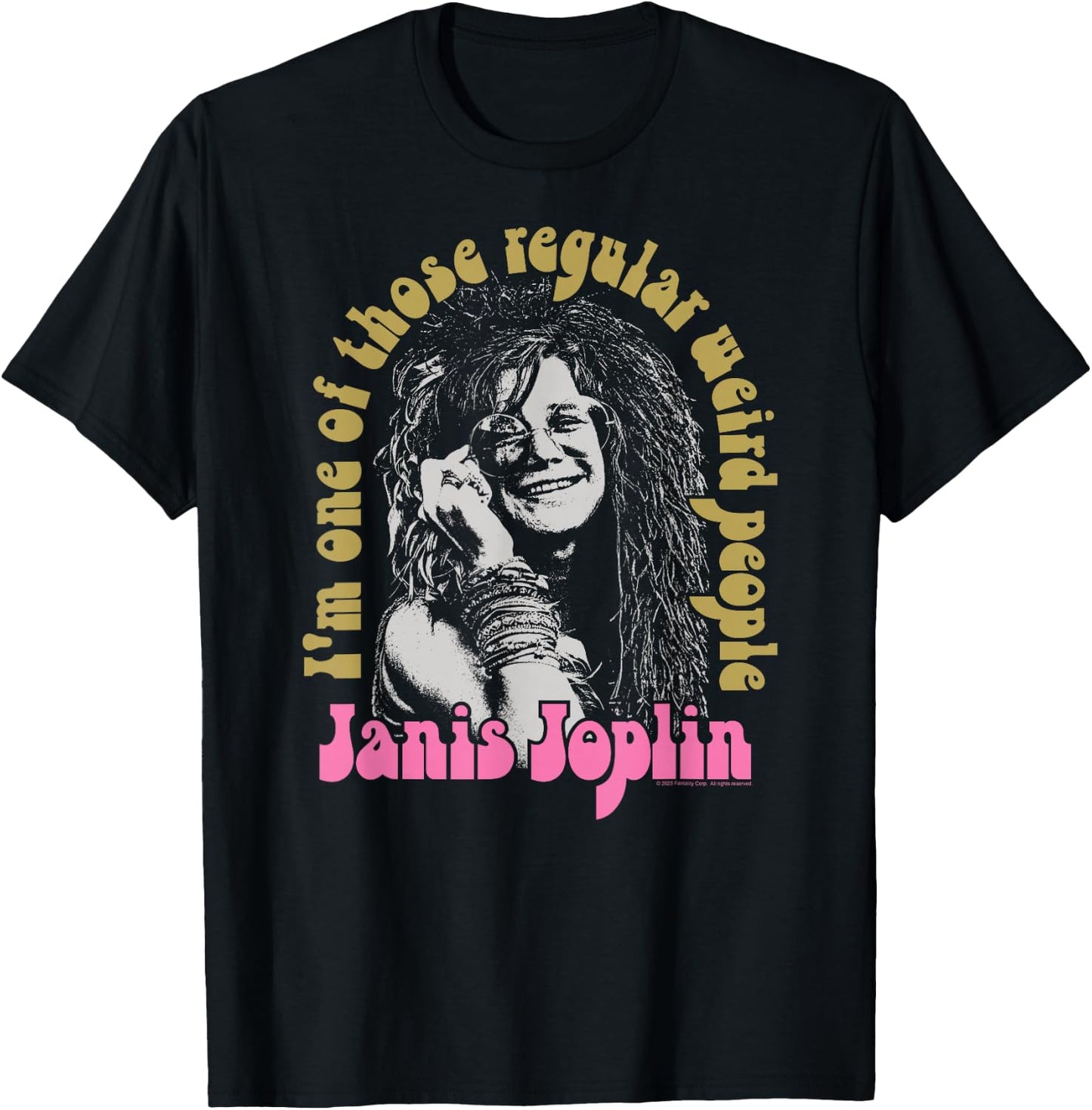 Janis Joplin - One Of Those Regular Weird People T-Shirt - T-Shirt | Black