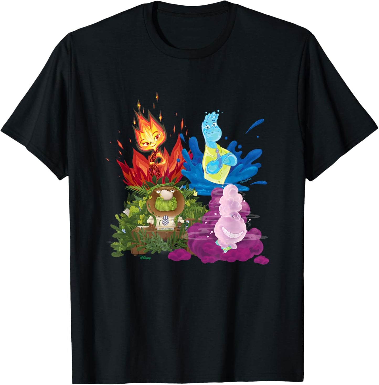 Elemental - Ember Lumen Wade Ripple Clod Gale Cumulus Group T-Shirt - T-Shirt | Black
