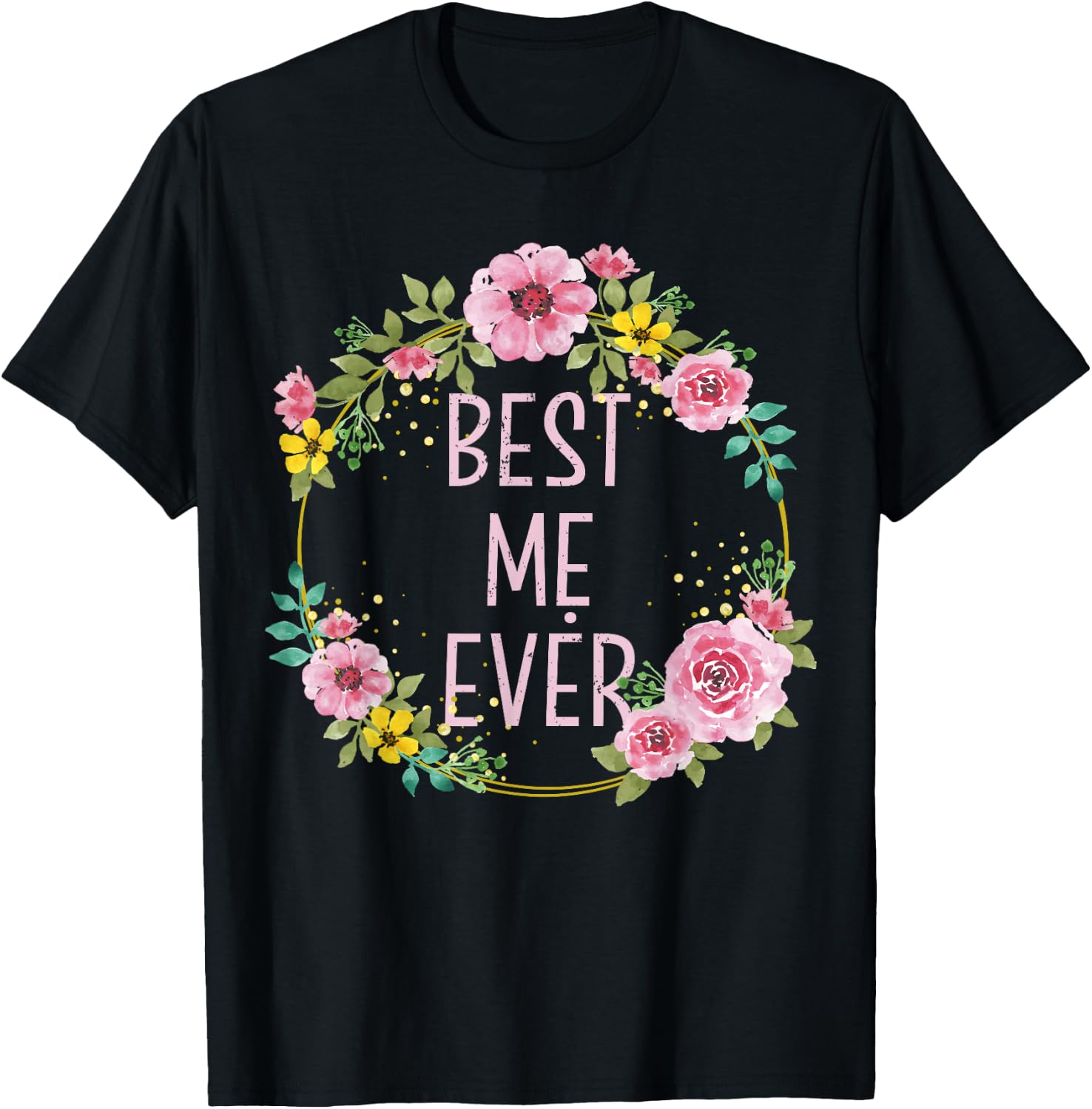 Women Floral Vietnamese Mom | Best Me Ever T-Shirt - T-Shirt | Black