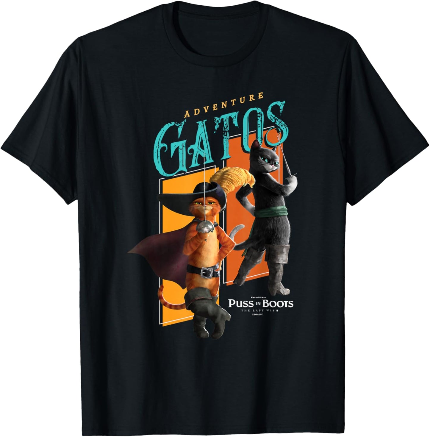 DreamWorks Puss in Boots: The Last Wish Kitty Softpaws Gatos T-Shirt - T-Shirt | Black