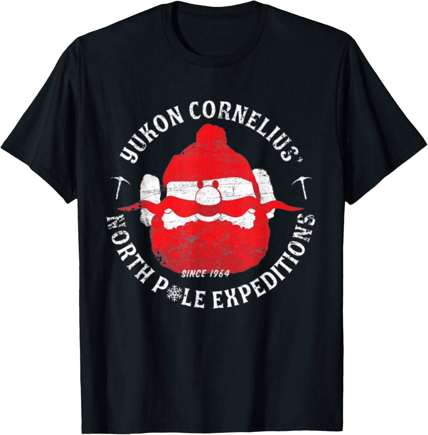 Christmas Explorer Vintage Throwback Cartoon T-Shirt - T-Shirt | Black