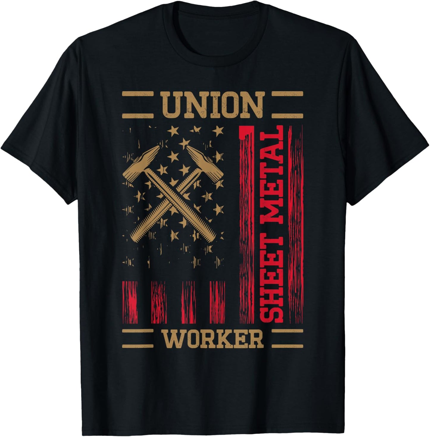Journeyman Sheet Metal Worker Union Sheet Metal Worker T-Shirt - T-Shirt | Black
