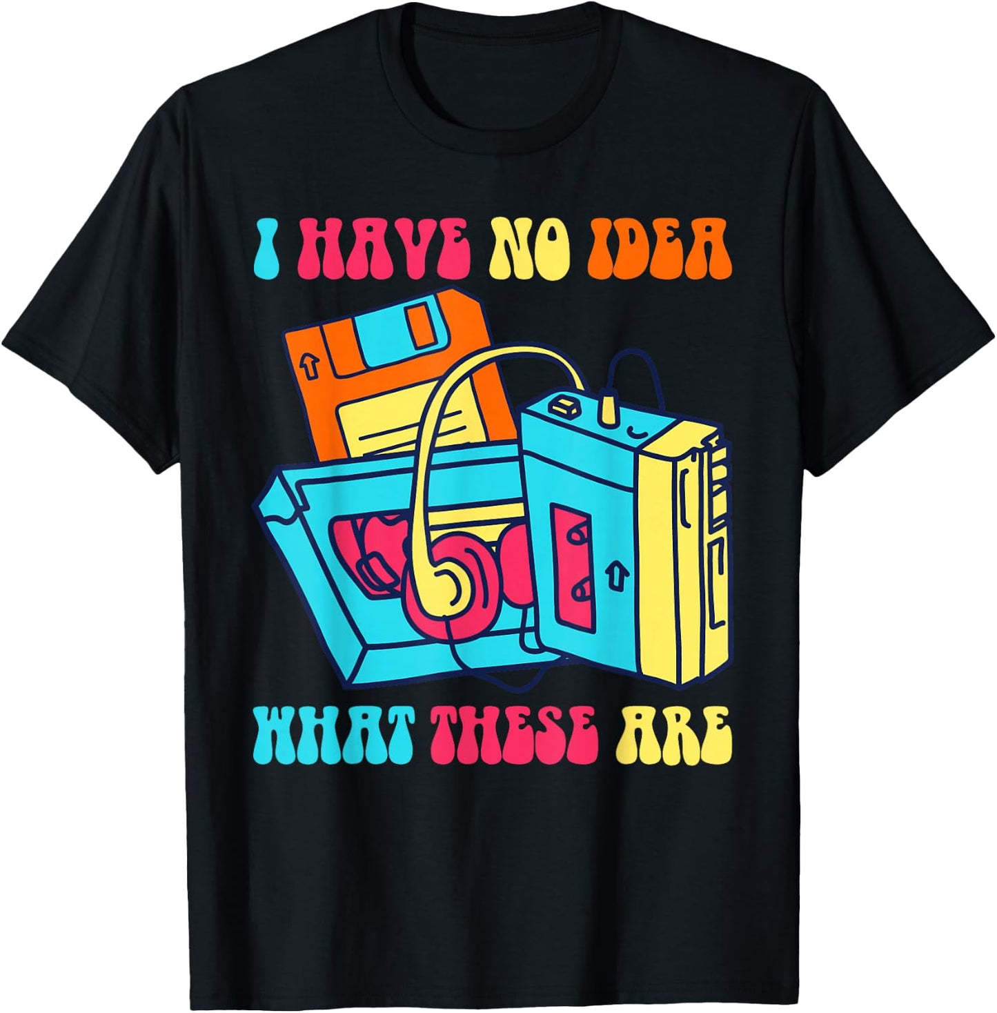 I Have No Idea What These Are 70s 80s 90s Costume Kids T-Shirt - T-Shirt | Black