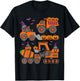 Pumpkin Halloween Construction Vehicle Excavator Truck Kids T-Shirt - T-Shirt | Black