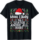 Watch Anime all night - Funny Christmas Family Manga Anime T-Shirt - T-Shirt | Black