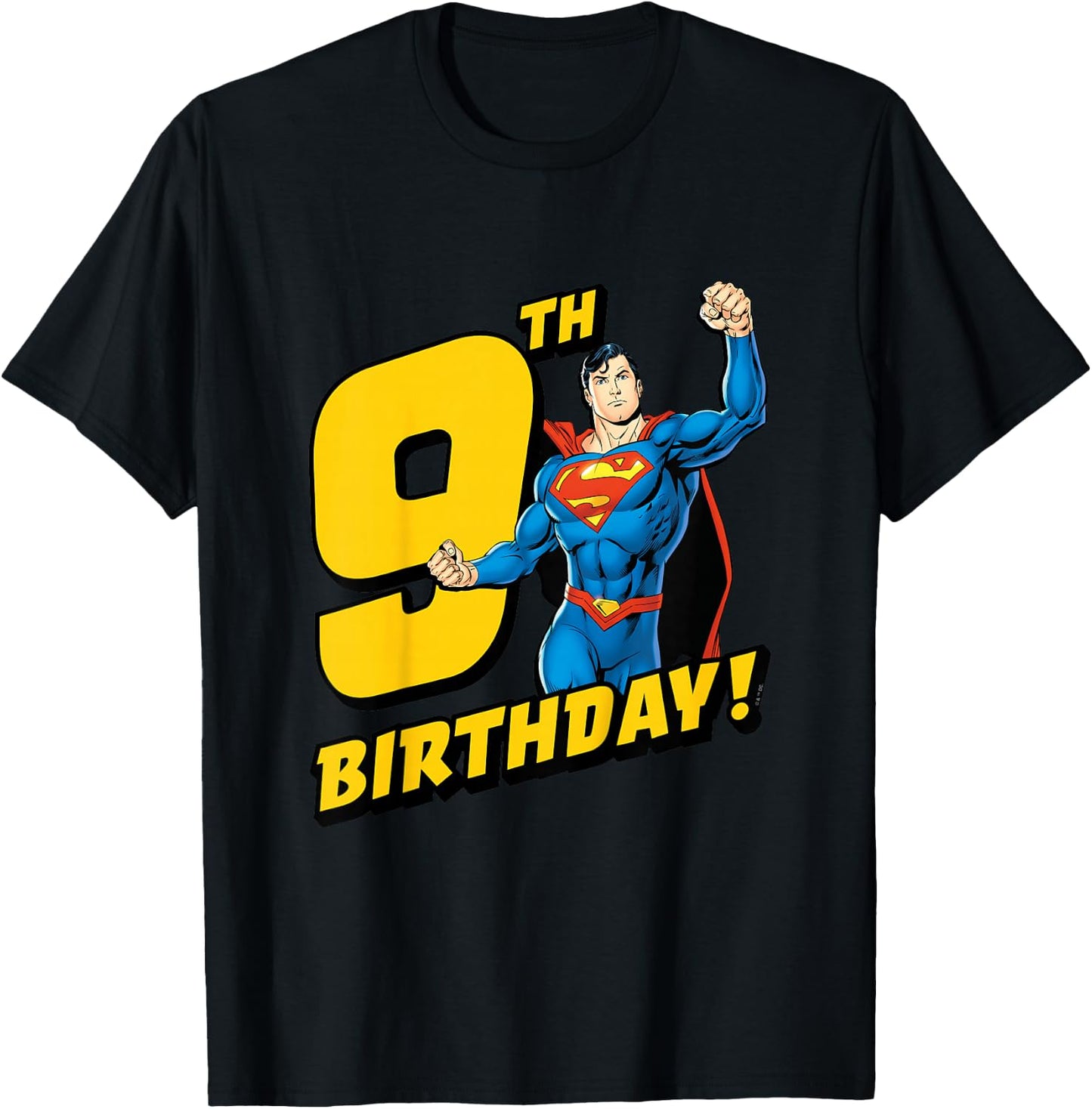 Kids Superman 9th Birthday T-Shirt - T-Shirt | Black