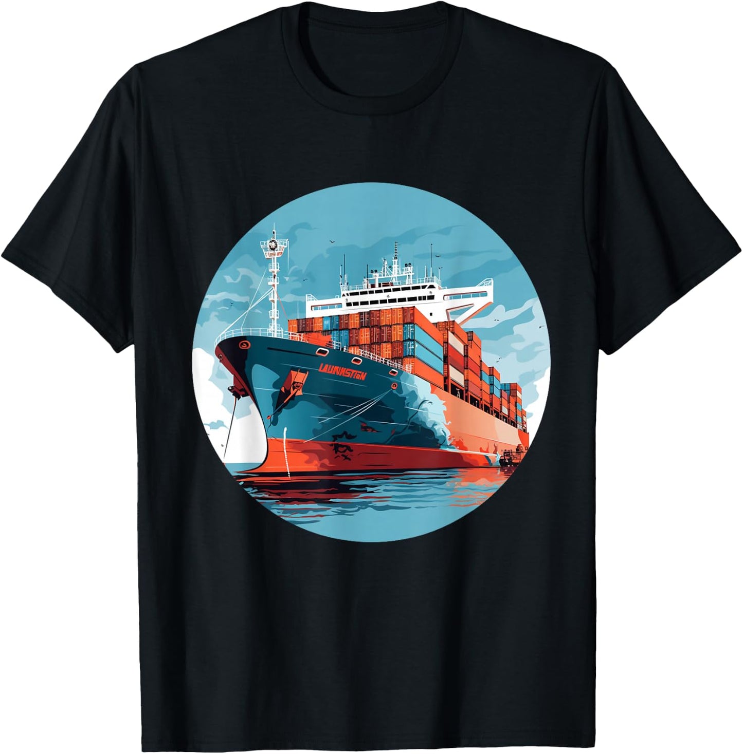 Big Transport Ship for Cargo Container Ships Lovers T-Shirt - T-Shirt | Black