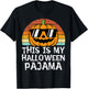This Is My Halloween Pajama Pumpkin Retro Halloween Costume T-Shirt - T-Shirt | Black