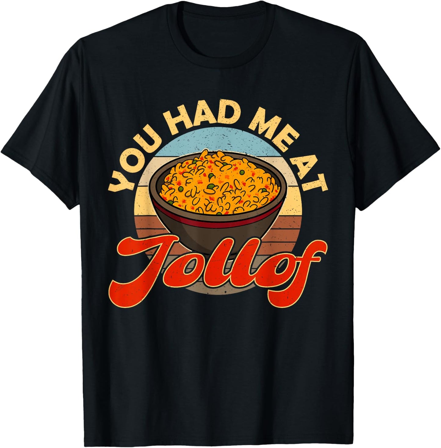 Jollof Nigeria fried food Nigerian flags African root Naija T-Shirt - T-Shirt | Black