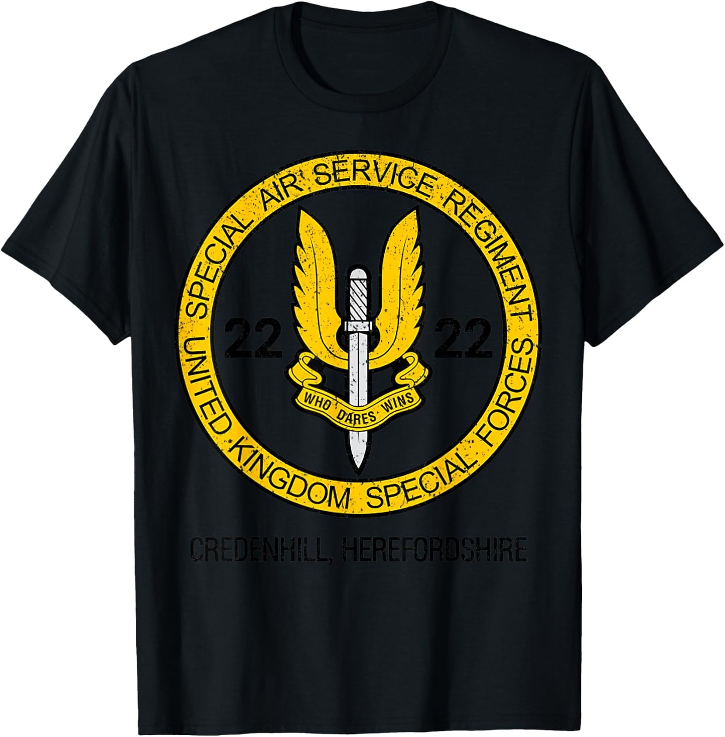 Vintage Mod 30 SAS Special Air Service T-Shirt - T-Shirt | Black