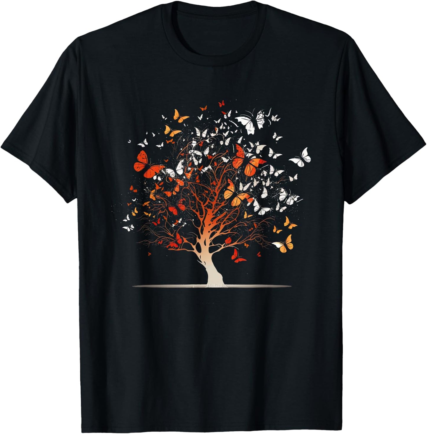 Butterfly Tree funny butterfly T-Shirt - T-Shirt | Black