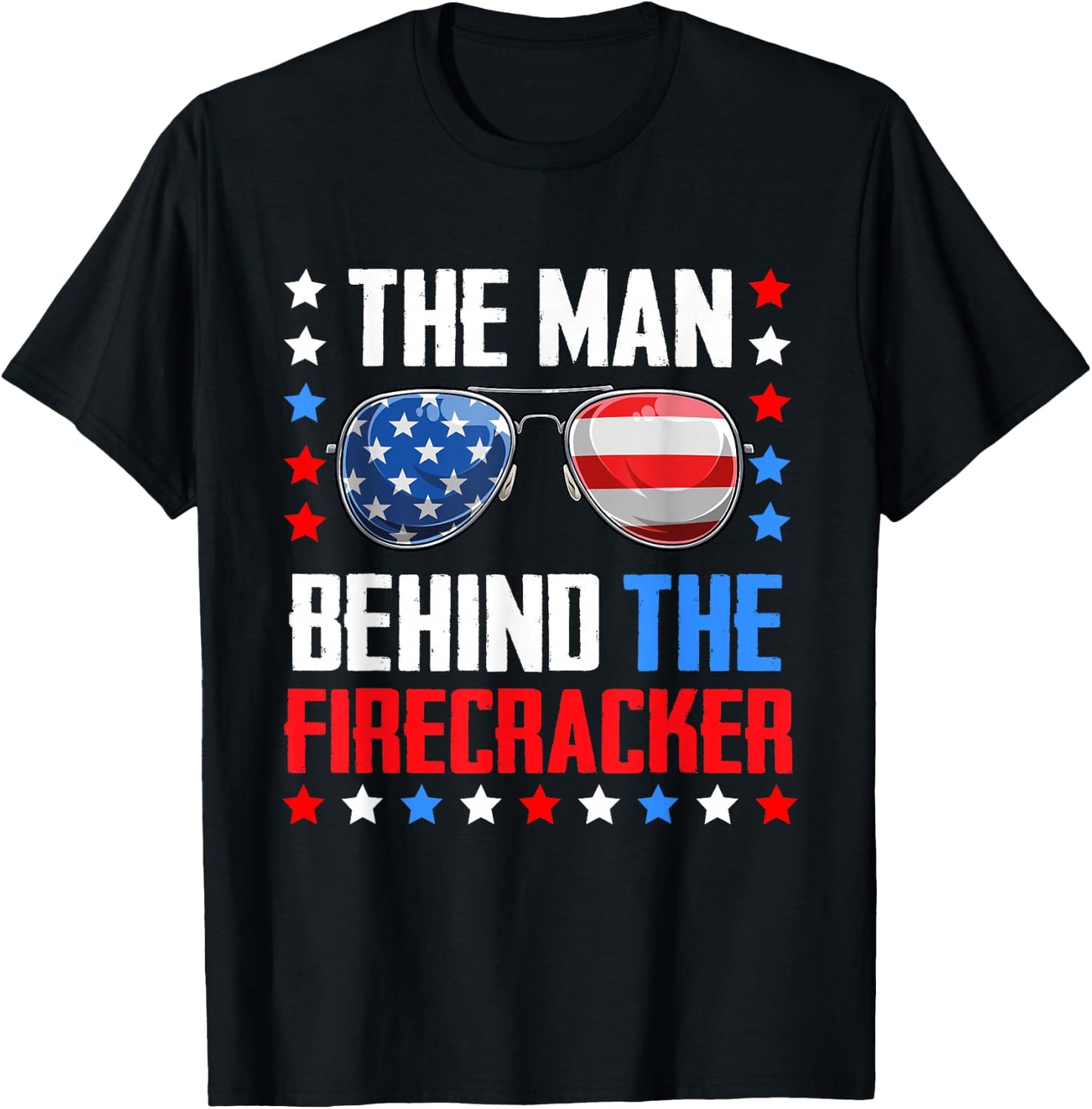 The Man Behind The Firecracker 4th Of July Pregnancy T-Shirt - T-Shirt | Black
