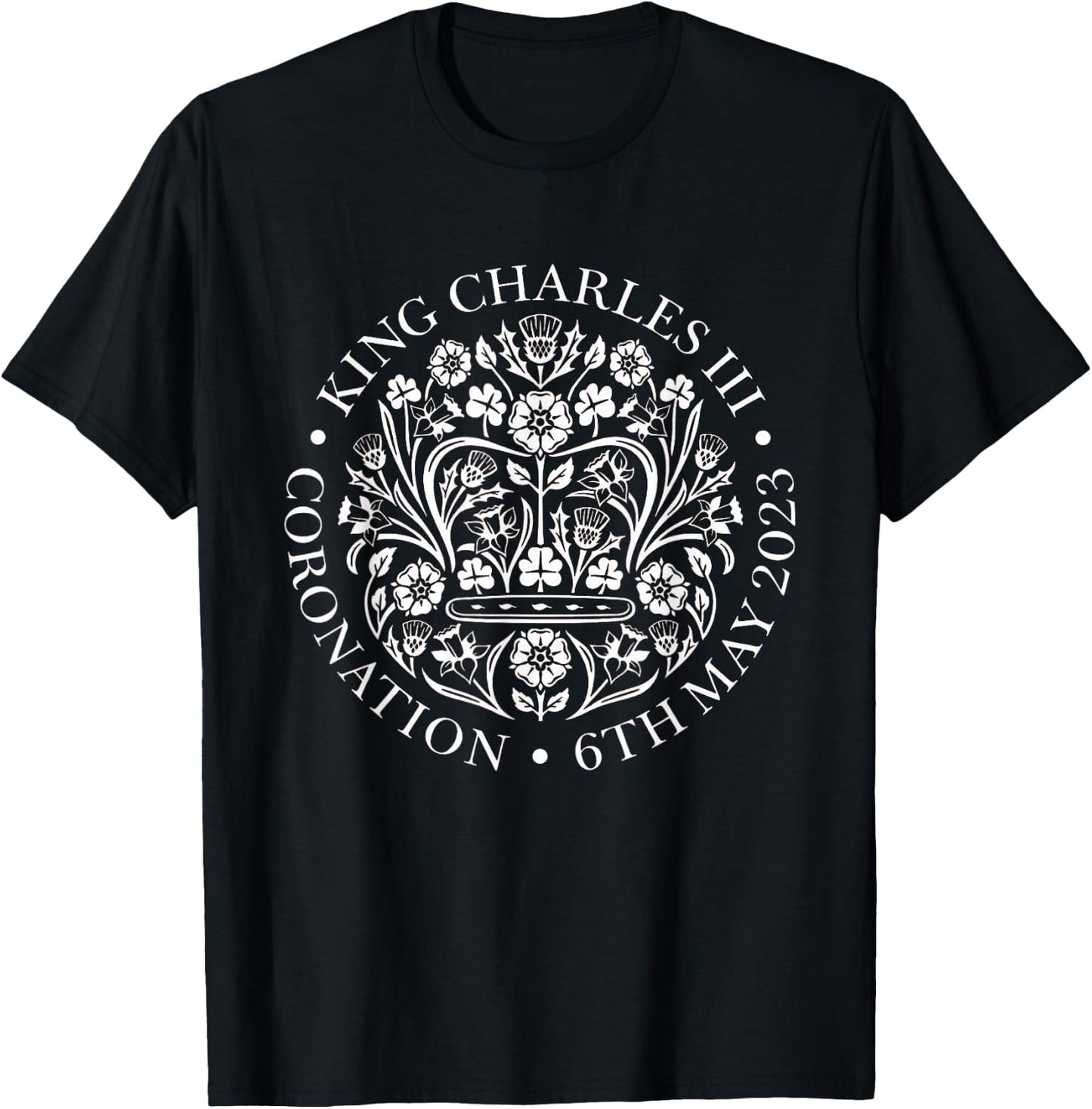 KING CHARLES III CORONATION 2023 British SOUVENIR T-Shirt - T-Shirt | Black