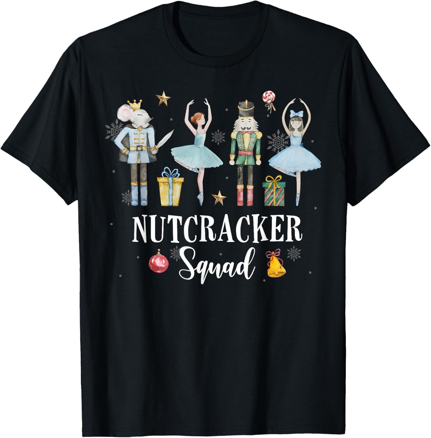 Christmas Nutcracker Squad Ballet Dance Women Kids Girls T-Shirt - T-Shirt | Black