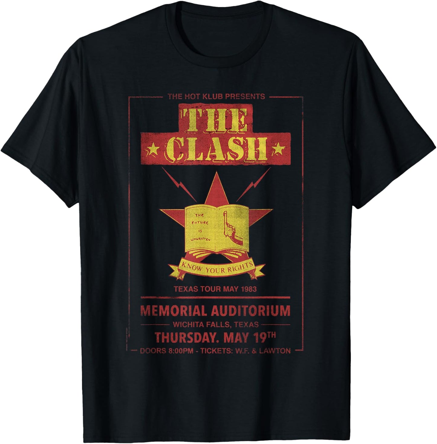 The Clash - Texas Tour 83' Wichita Falls T-Shirt - T-Shirt | Black
