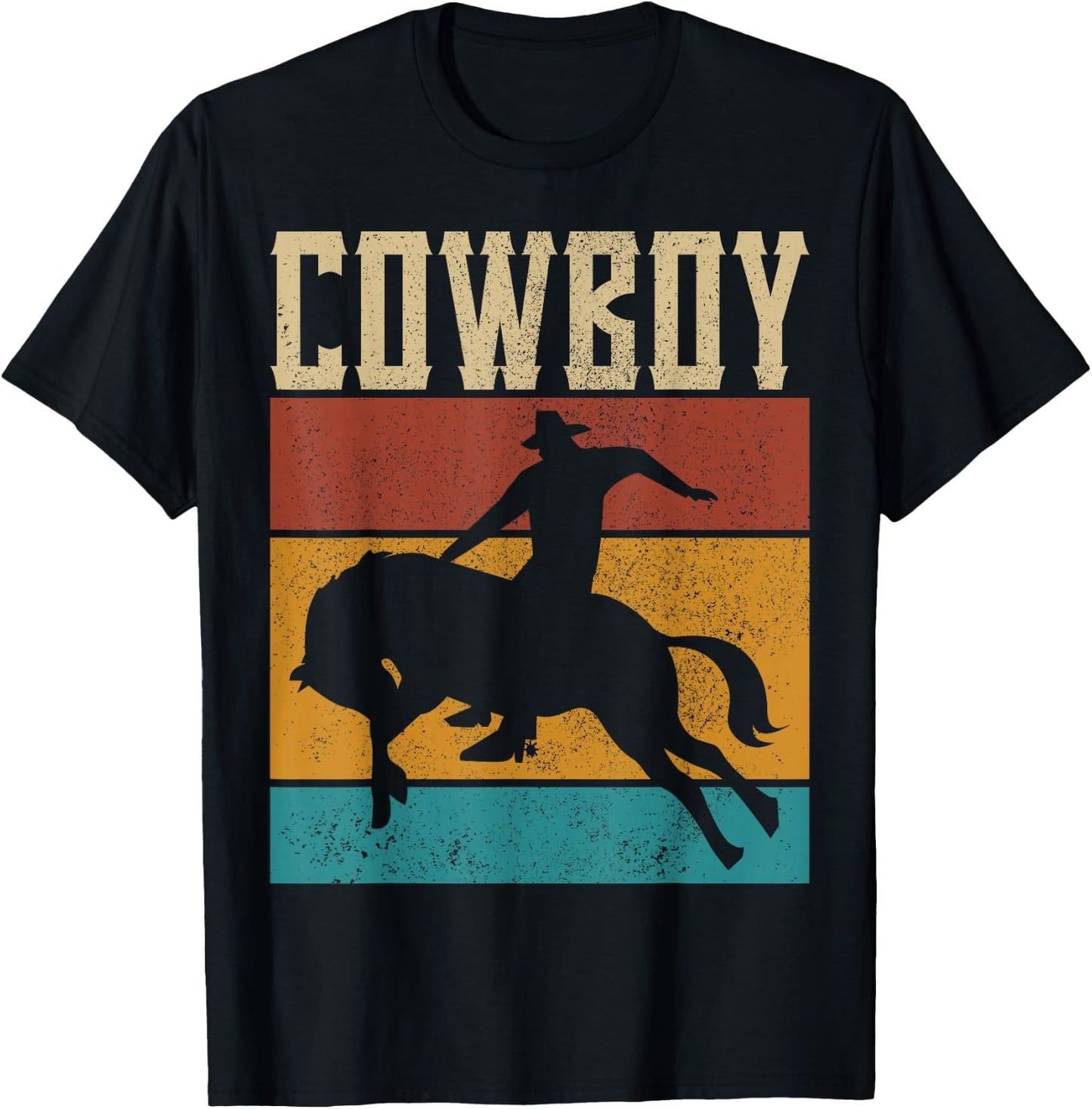 Western Outfits Nashville Men Boys Kids Country Rodeo Cowboy T-Shirt - T-Shirt | Black