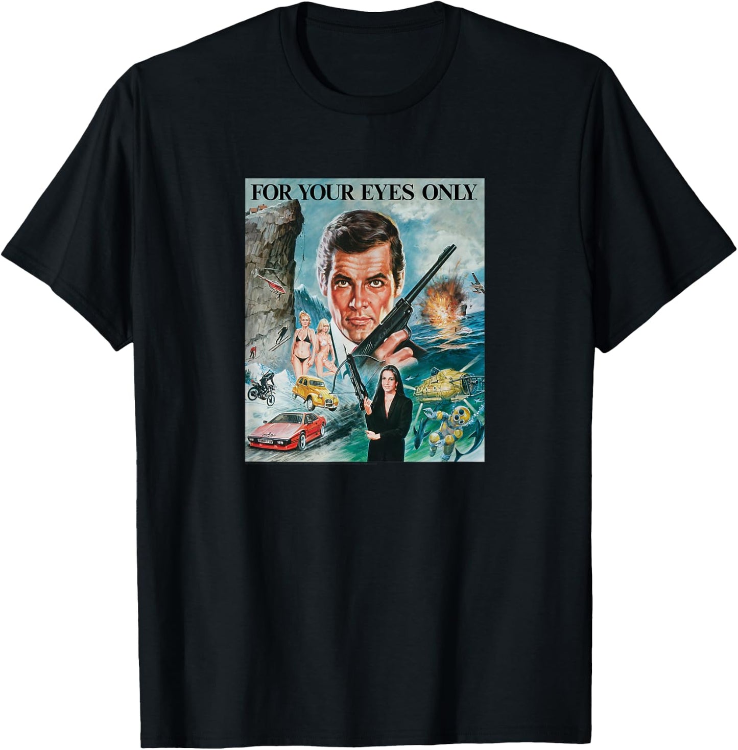 Official James Bond 007 for Your Eyes Only T-Shirt - T-Shirt | Black