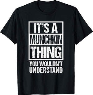 Funny Munchkin Breed Breeder Quote Munchkin Cat Lover T-Shirt - T-Shirt | Black