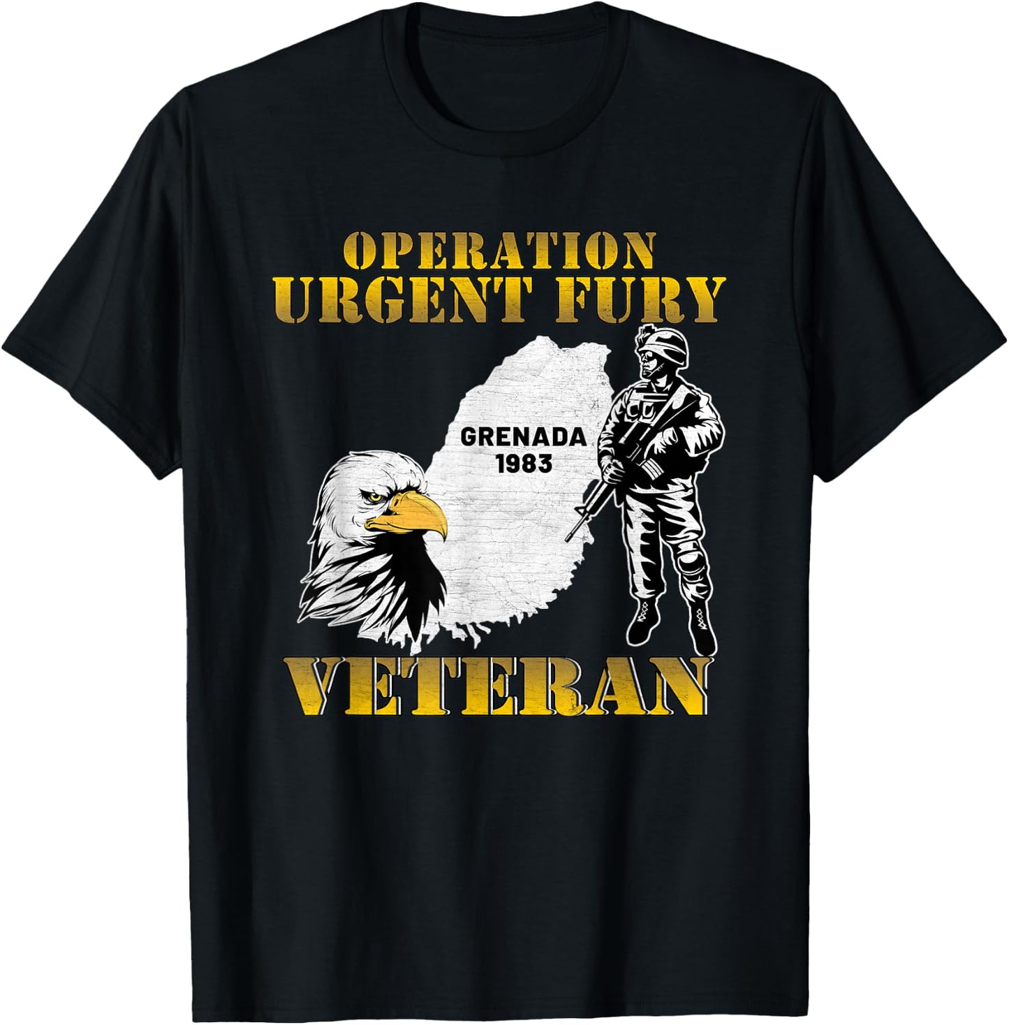 Operation Urgent Fury Grenada Veteran Vintage Gifts T-Shirt - T-Shirt | Black