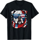 American Bulldog, USA Flag Independence 4th of July Day T-Shirt - T-Shirt | Black