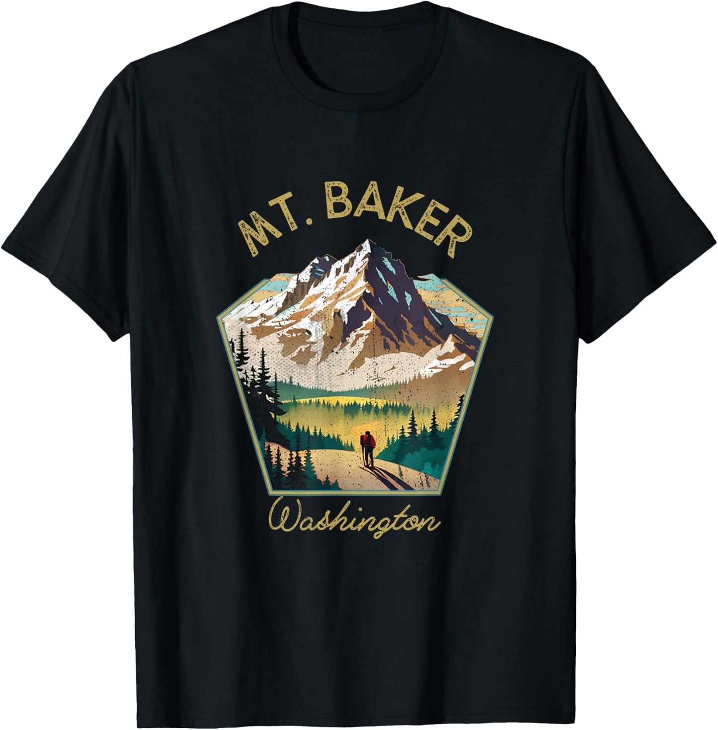 Mt. Baker Retro Clothing - Mt. Baker Souvenir T-Shirt - T-Shirt | Black