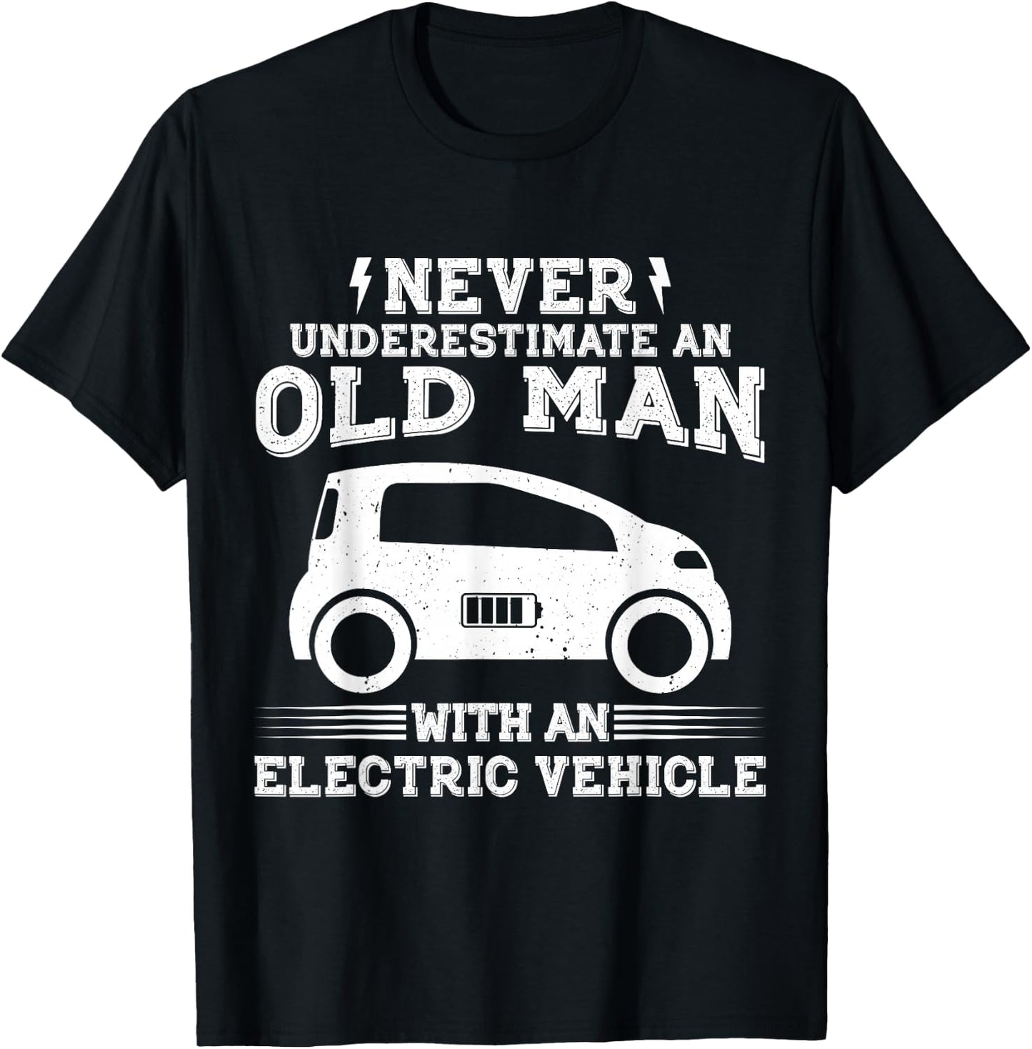 Funny Electric Vehicle - EV Car Electric Men T-Shirt - T-Shirt | Black