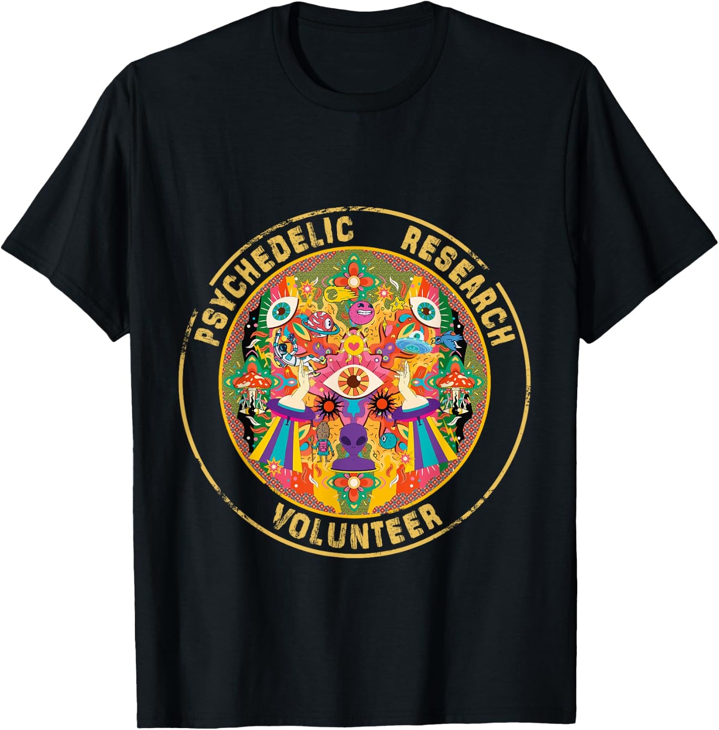 Psychedelic Research Volunteer T-Shirt - T-Shirt | Black