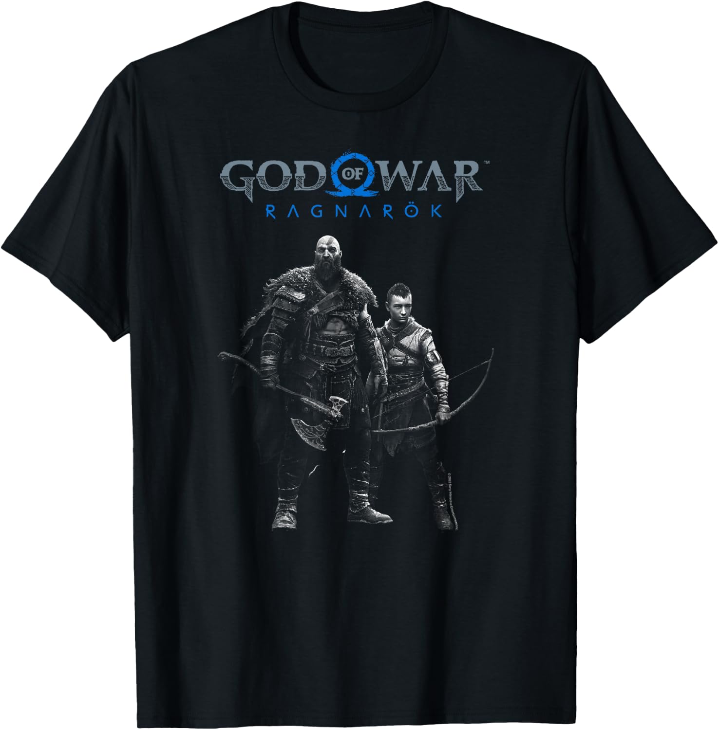 God of War: Ragnarok Silver Kratos and Atreus T-Shirt - T-Shirt | Black