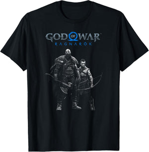 God of War: Ragnarok Silver Kratos and Atreus T-Shirt - T-Shirt | Black