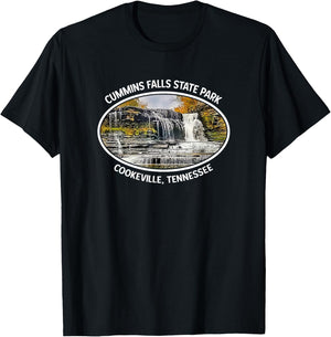 Cummins Falls State Park Outdoor Tennessee Waterfall T-Shirt - T-Shirt | Black