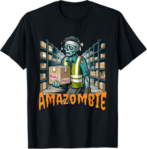 Zombie Coworker Swagazon Associate AmaZombie T-Shirt - T-Shirt | Black