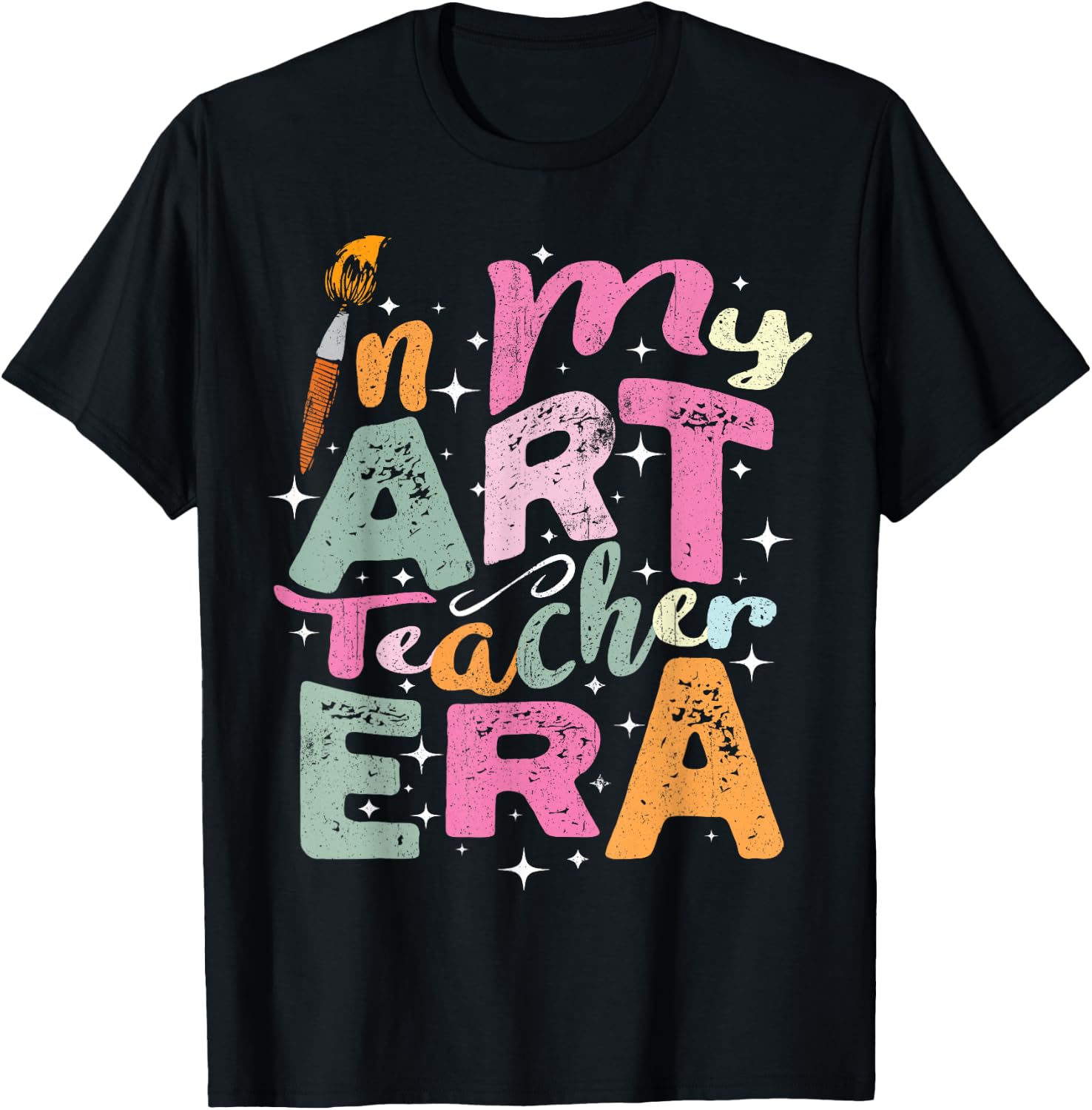 In My Art Teacher Era Teaching Future Artist Back To School T-Shirt - T-Shirt | Black