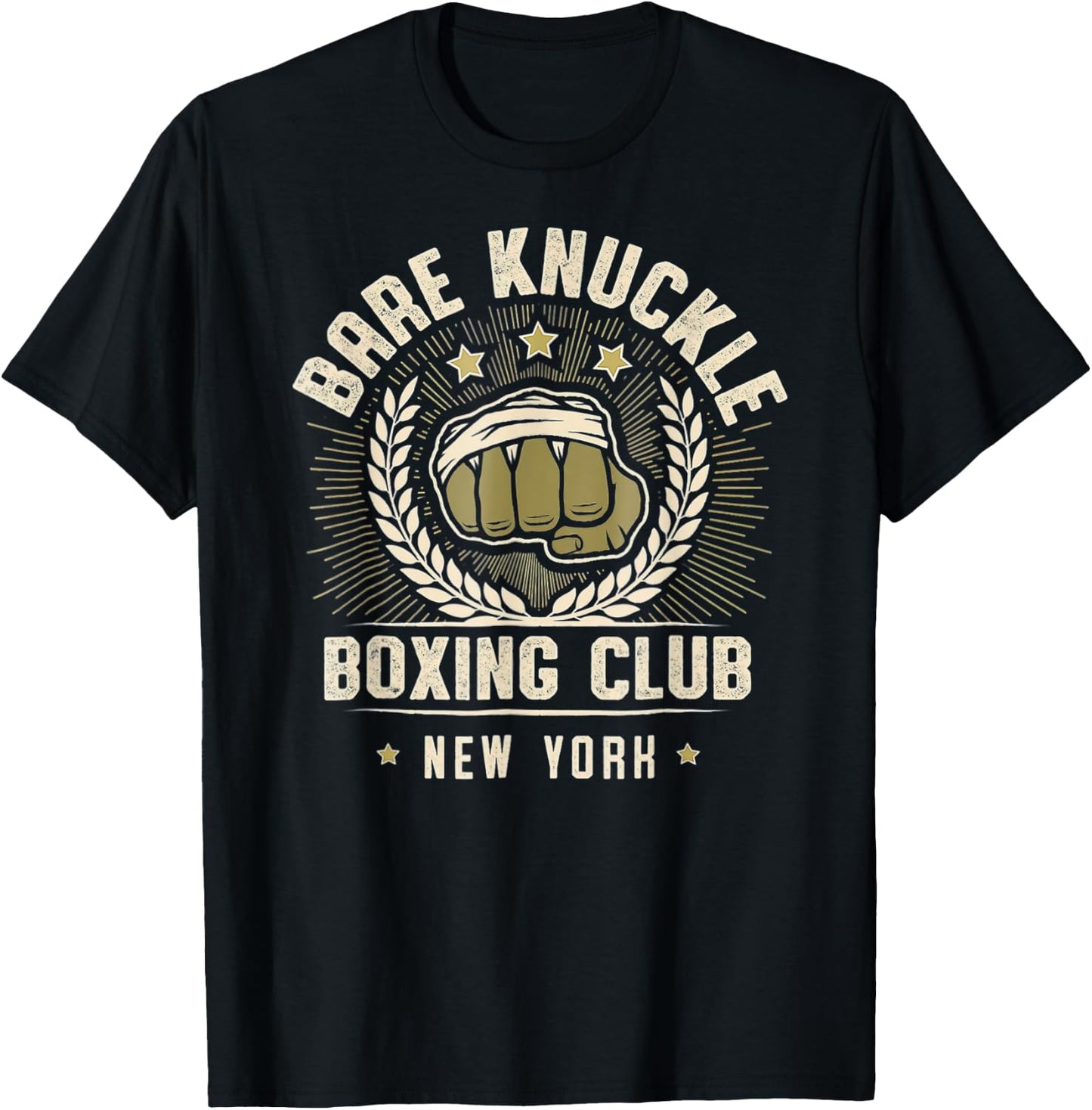 Vintage Bare Knuckle Boxing Club Est 1950 Boxing Hand T-Shirt - T-Shirt | Black
