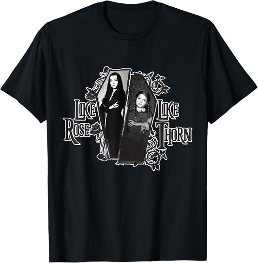 The Addams Family TV Series – Mothers Day Morticia Wednesday T-Shirt - T-Shirt | Black