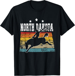 Vintage North Dakota Rodeo T-Shirt - T-Shirt | Black