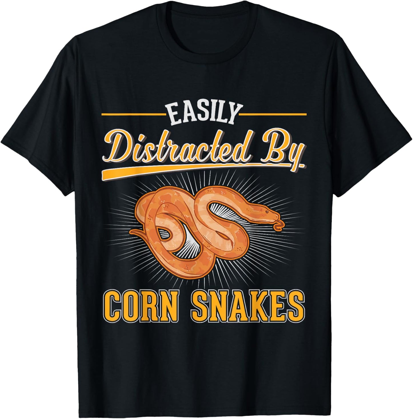 Easily distracted by Corn Snakes T-Shirt - T-Shirt | Black