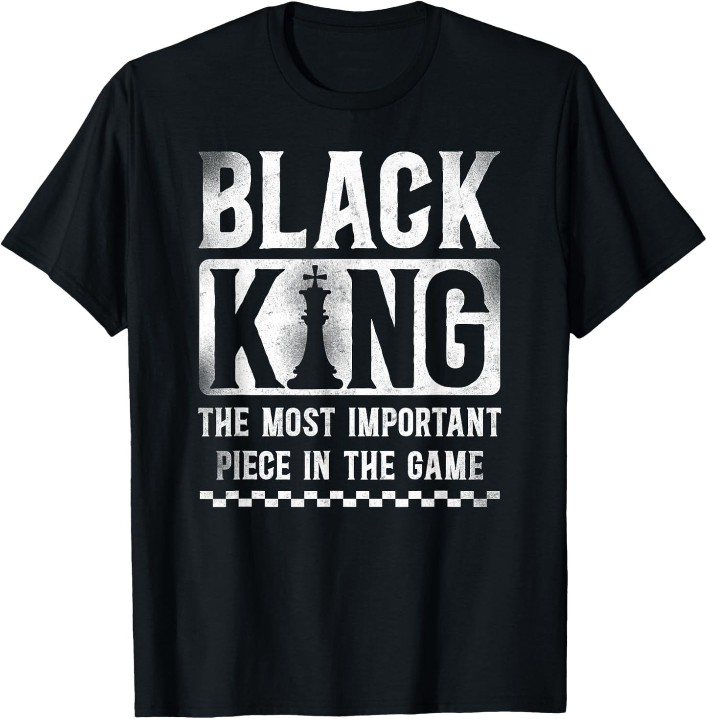 Chess Player Chess Piece Vintage Black King African American T-Shirt - T-Shirt | Black
