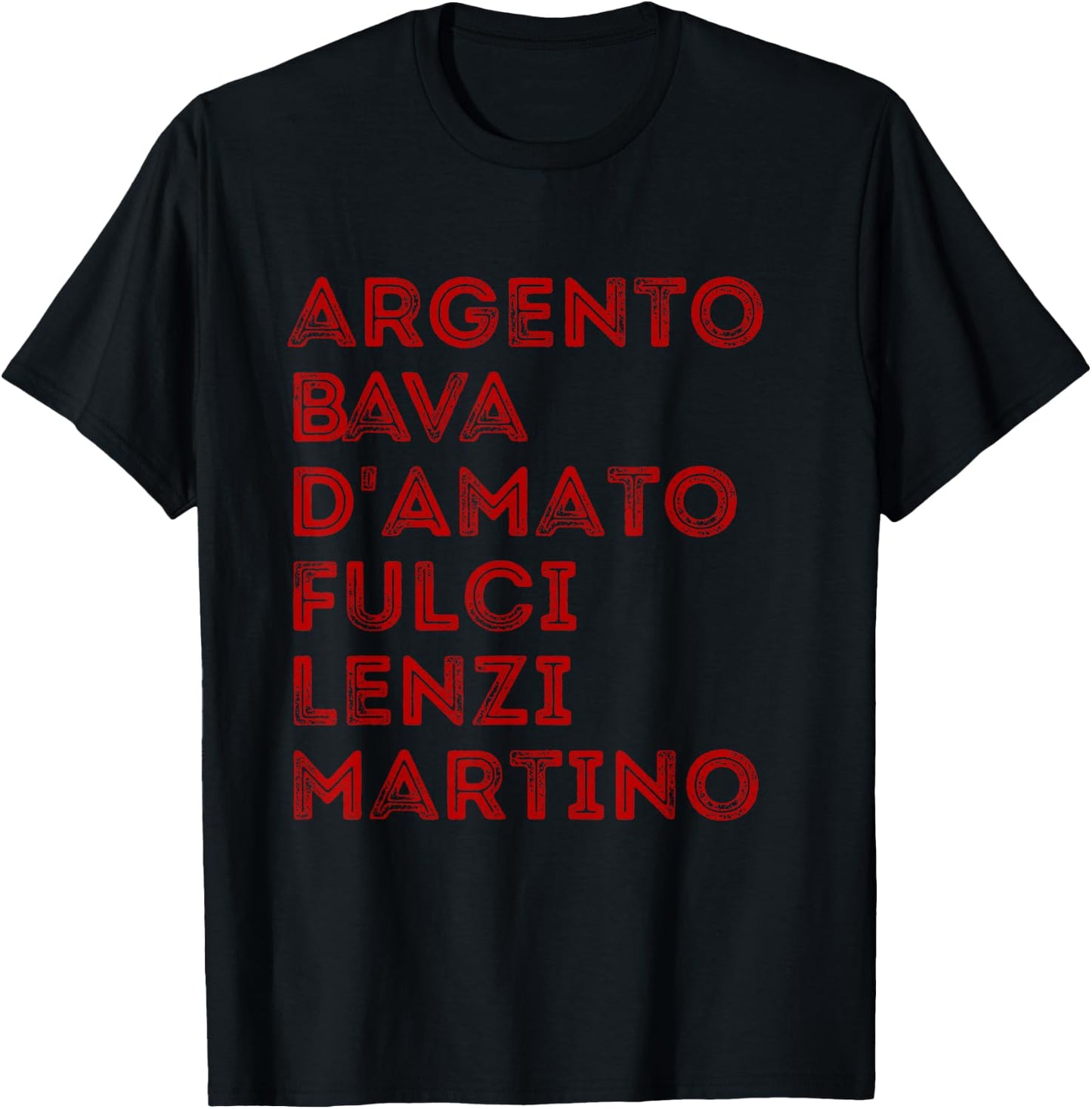 Italian Horror and Giallo Movie Directors Maestros Masters T-Shirt - T-Shirt | Black