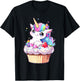 Cute Cupcake Baker Unicorn Lovers for Kids Women T-Shirt - T-Shirt | Black