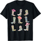 Cowgirl Boots Let's Go Girls Howdy Western Cowgirl Cowboy T-Shirt - T-Shirt | Black