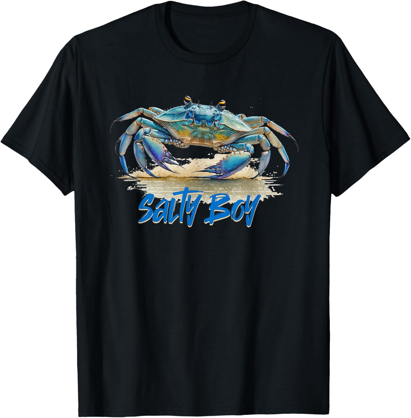 Salty Boy Salty Attitude Funny Fishing Crab Fishing Salty T-Shirt - T-Shirt | Black