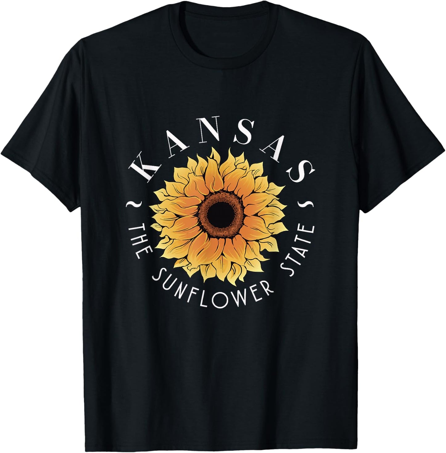 Kansas The Sunflower State | America USA | Kansasian T-Shirt - T-Shirt | Black